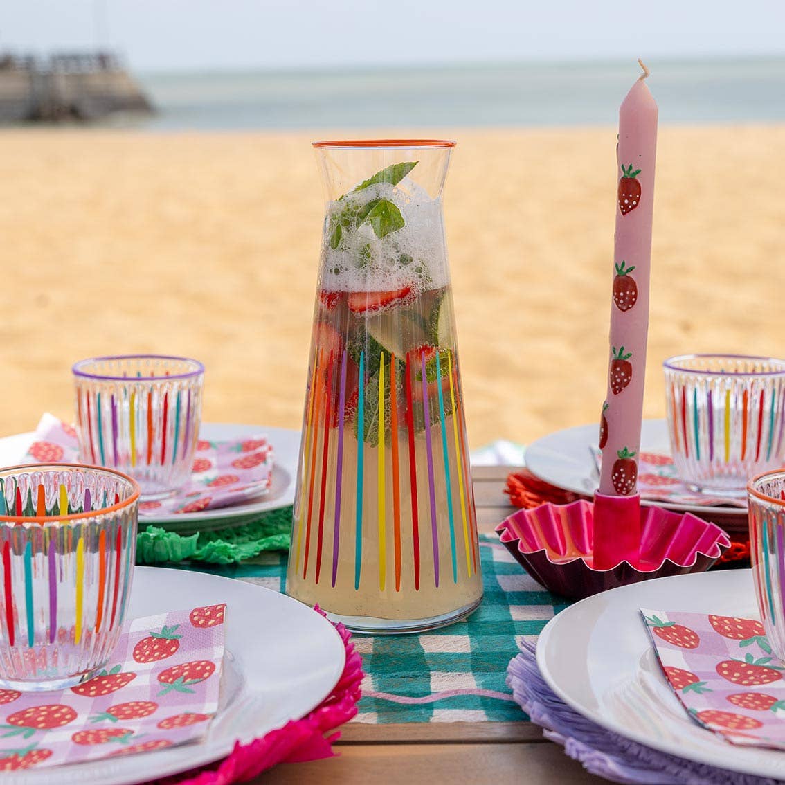 Strawberry Lilac Dinner Candles