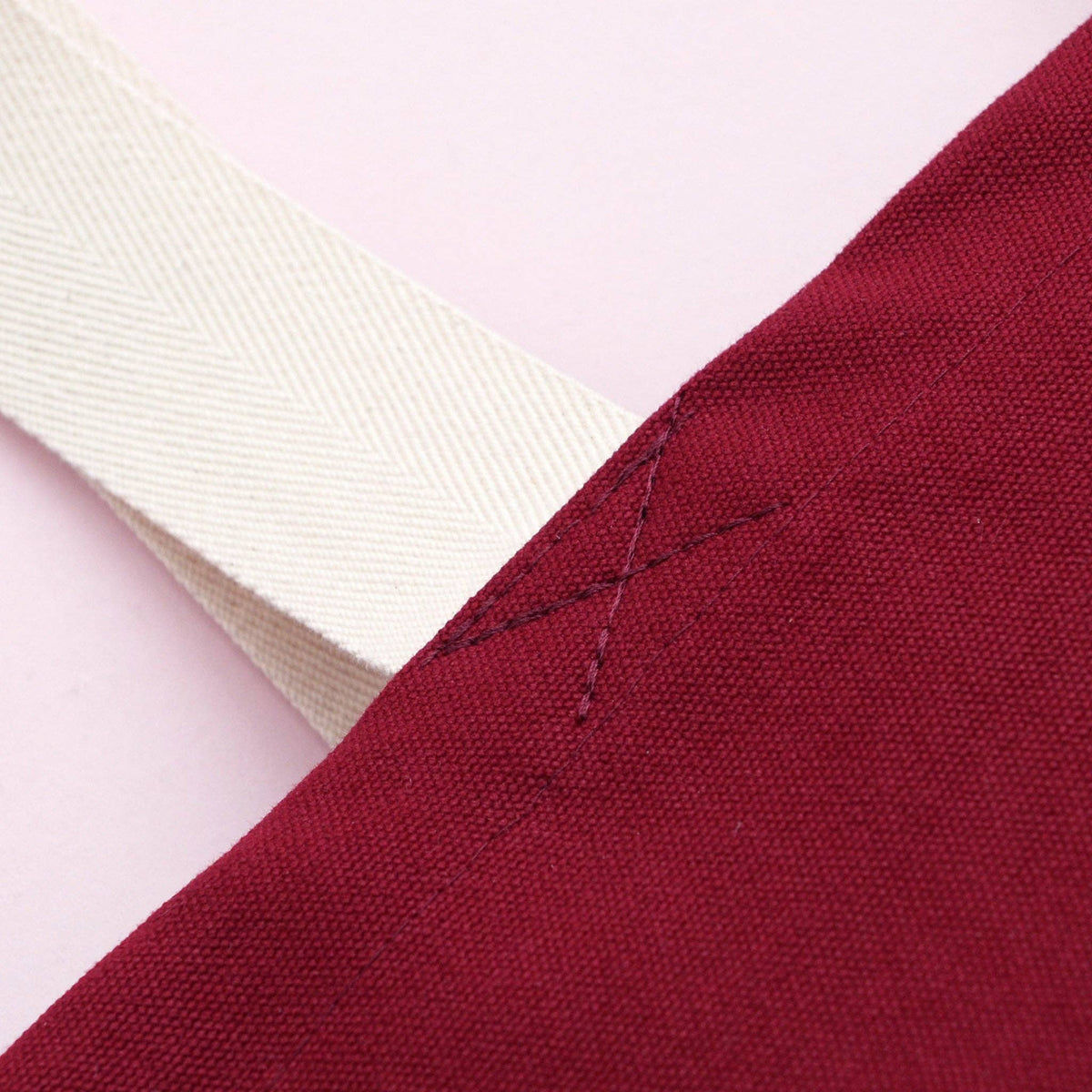 Joyful - Burgundy Canvas Tote Bag