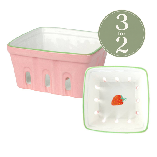 Strawberry Ceramic Punnet - 15cm