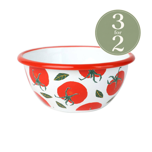 Tomato Red Enamel Bowl - 12cm