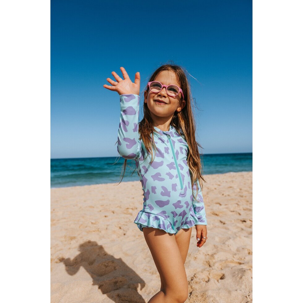 TÖASTIE UV Protector Swimsuit - Turquoise Brush Stroke