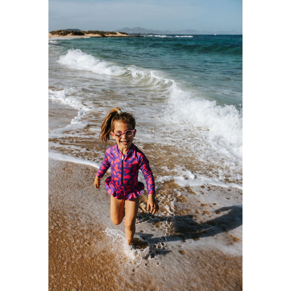 TÖASTIE UV Protector Swimsuit - Hot Pink Brush Stroke