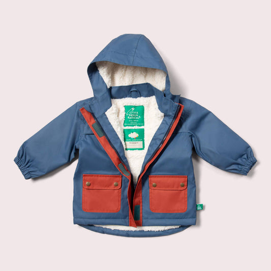 Moonlight Blue Recycled Waterproof Coat