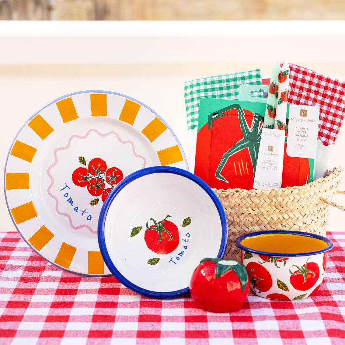 Tomato  Enamel Plate - 25cm