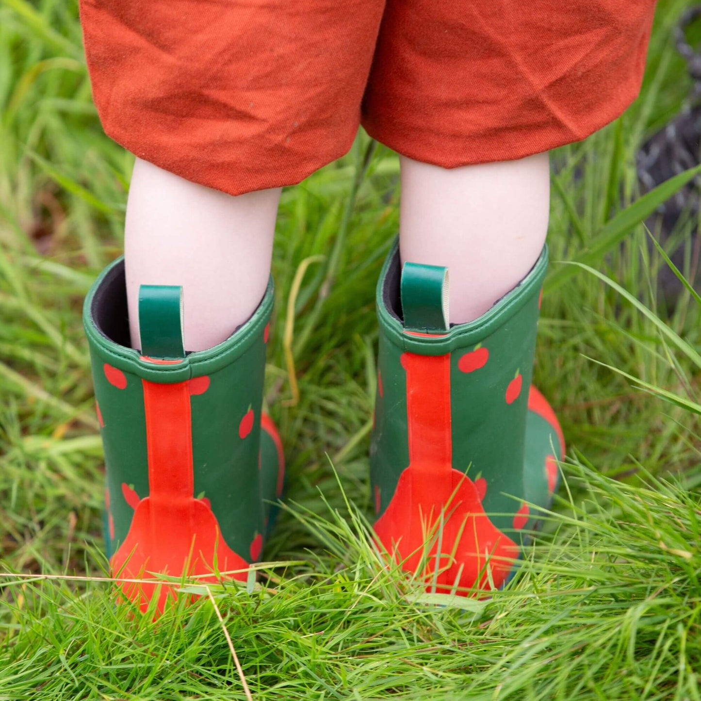 Red Apples Lined Classic Wellington Boots