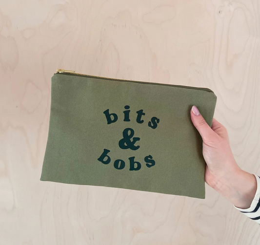 Bits & Bobs Snacks- Olive Green Pouch