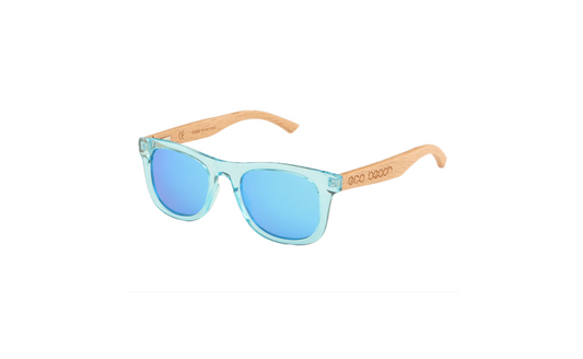 Kid's Beech Wood UV Protector Sunglasses: Ice Blue (3-9yrs)