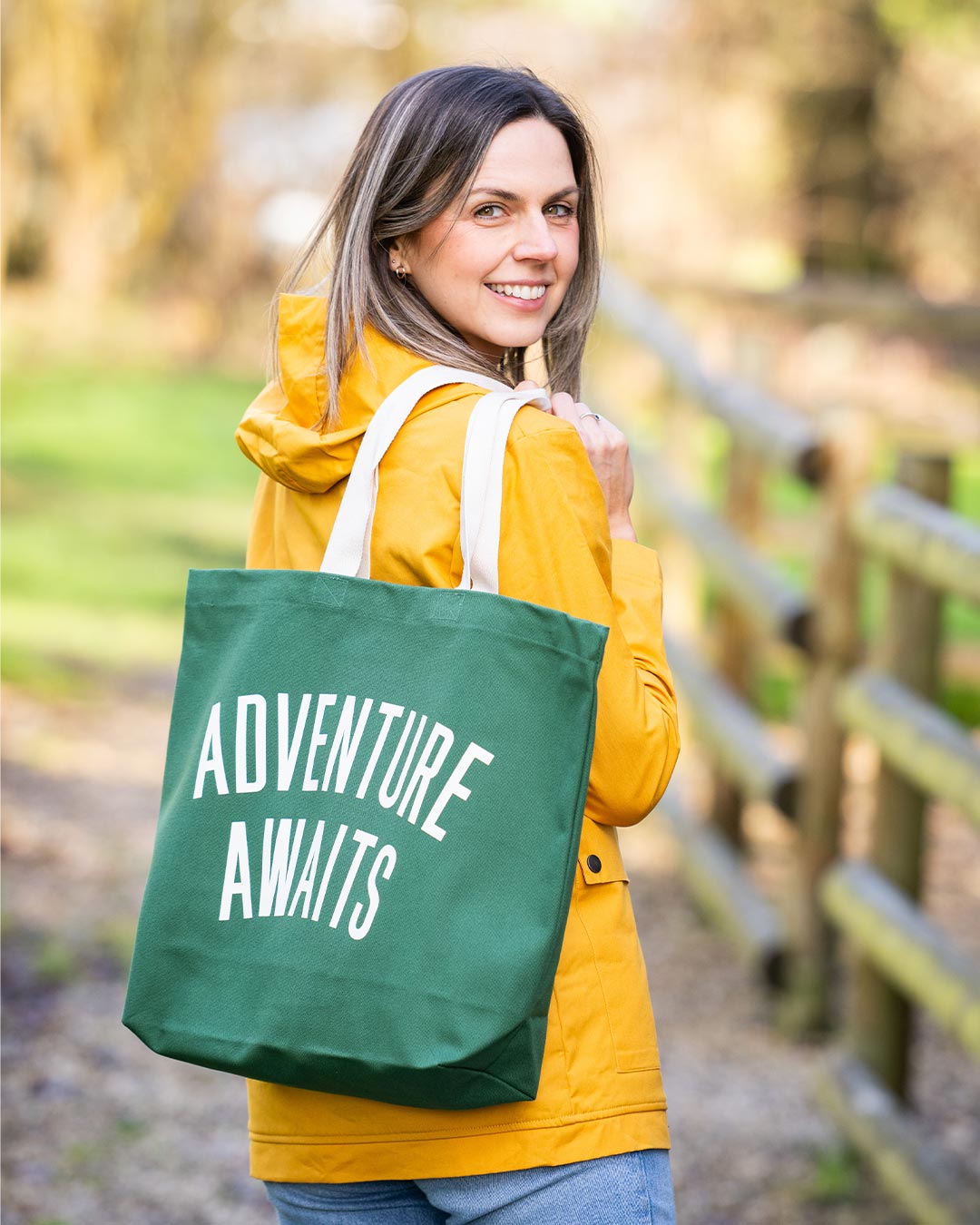 Brambly Trails Founder With Tote Bag