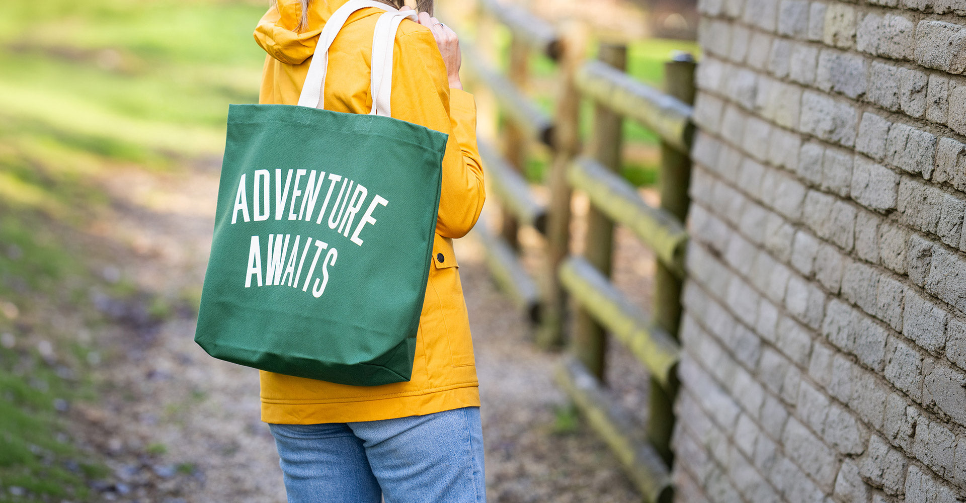 Brambly Trails Founder With Tote Bag