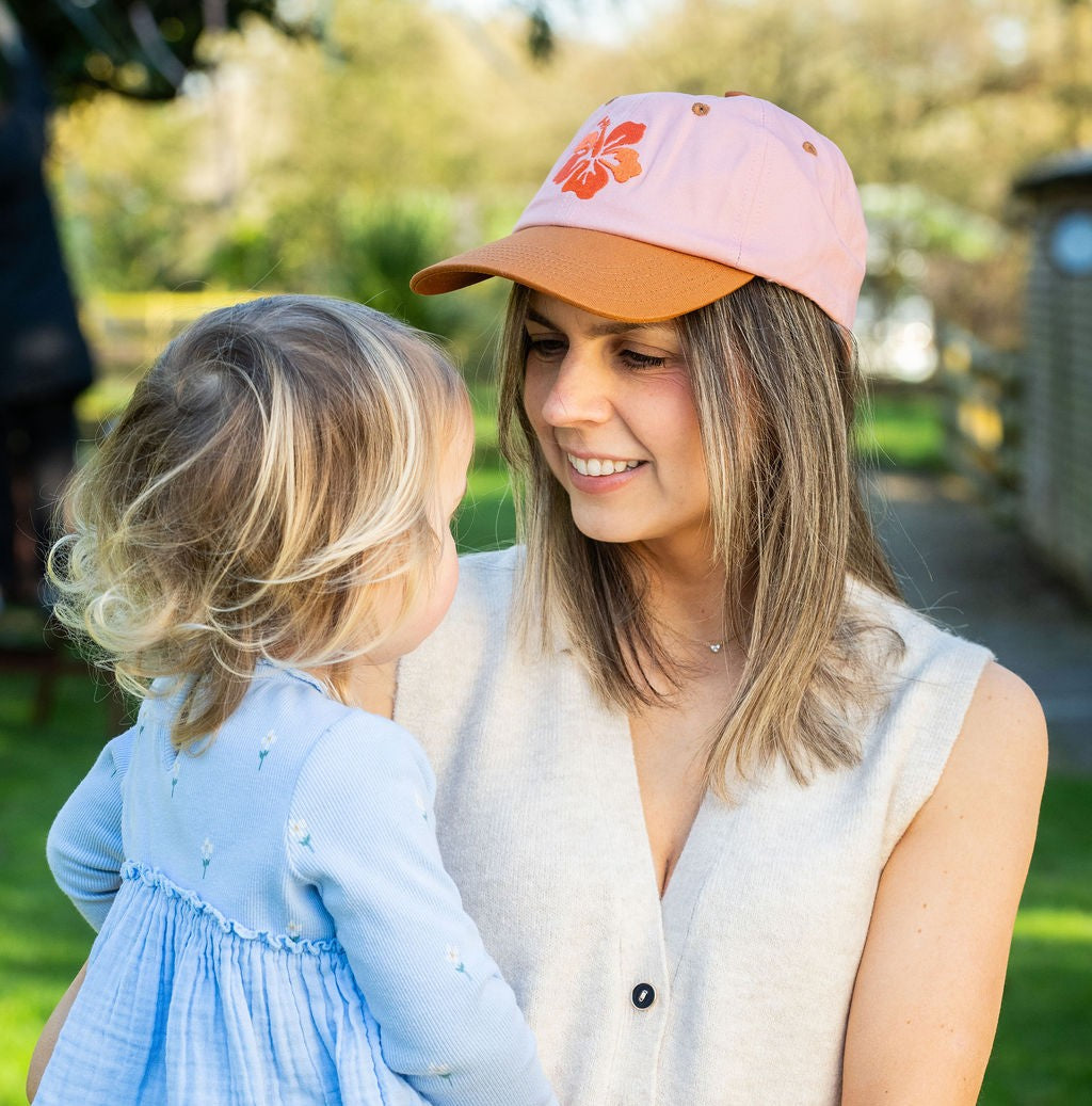 Hibiscus Embroidered Cap