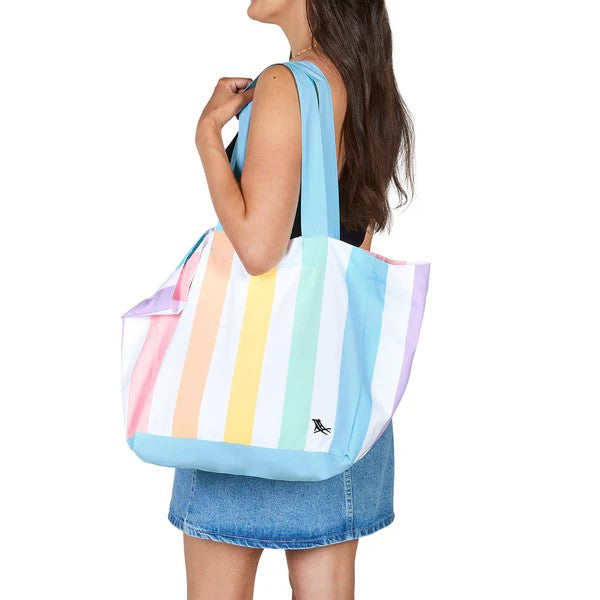 Foldaway Tote Bag - Unicorn Waves