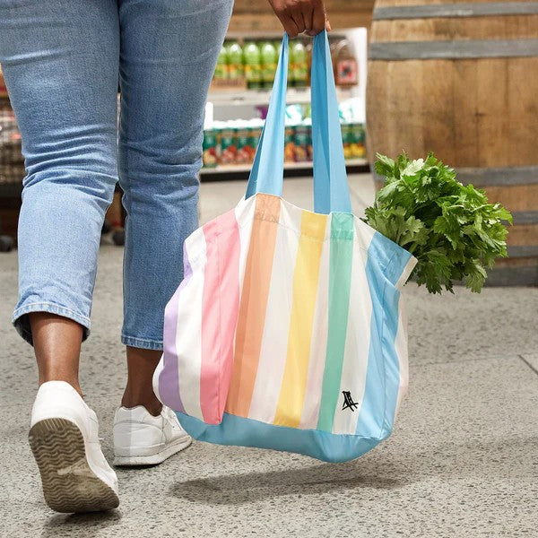 Foldaway Tote Bag - Unicorn Waves