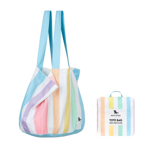 Foldaway Tote Bag - Unicorn Waves