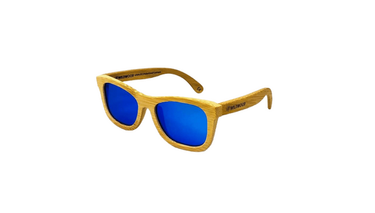 Kids Bamboo UV Protector Sunglasses: Blue Mirror (6-12yrs)