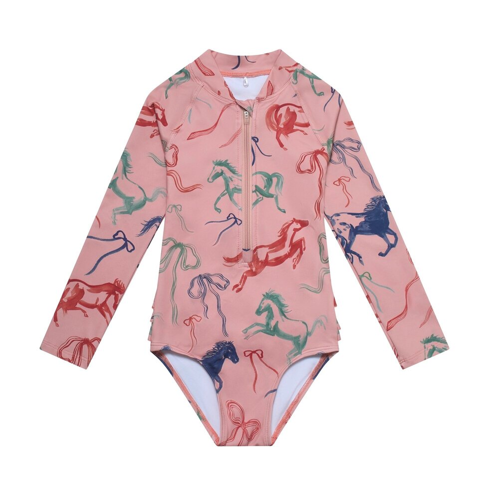TÖASTIE UV Protector Swimsuit - Horses and Ribbons