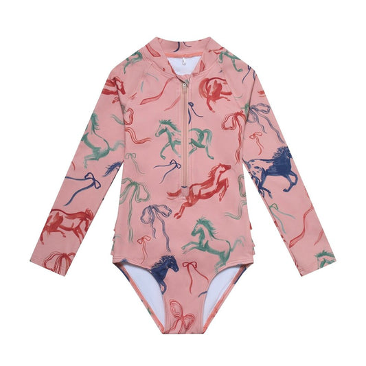 TÖASTIE UV Protector Swimsuit - Horses and Ribbons