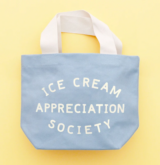 Ice Cream Appreciation Society - Mini Tote Bag - Light Blue