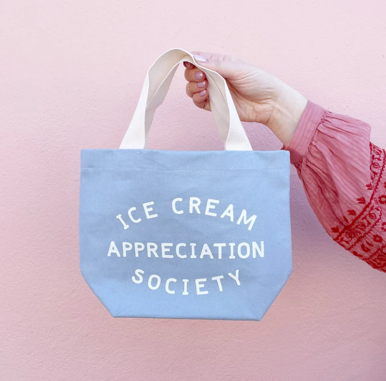 Ice Cream Appreciation Society - Mini Tote Bag - Light Blue