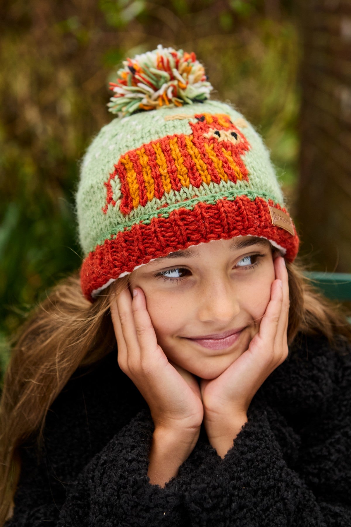 Kids Highland Cow Bobble Hat