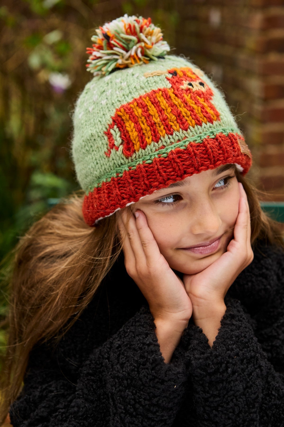 Kids Highland Cow Bobble Hat