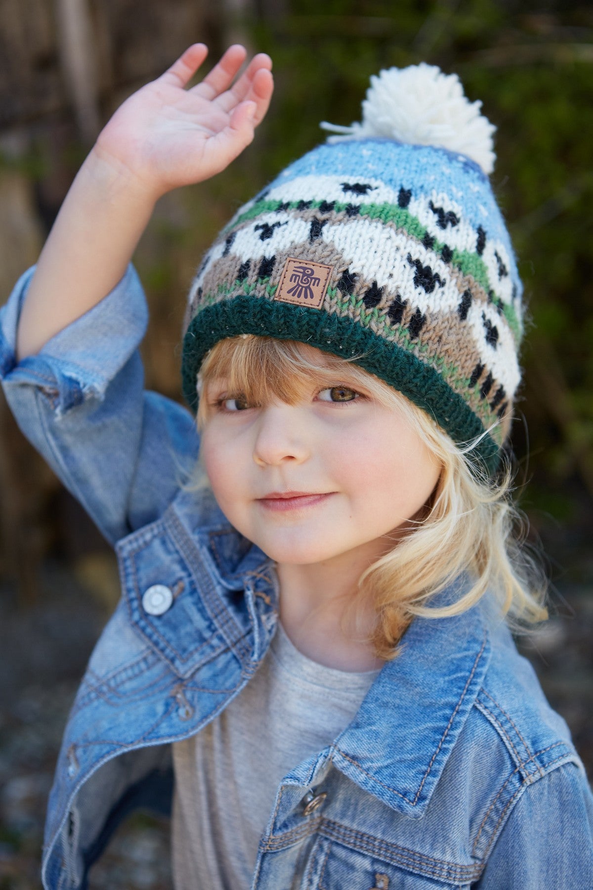 Kids Snowy Sheep Bobble Hat