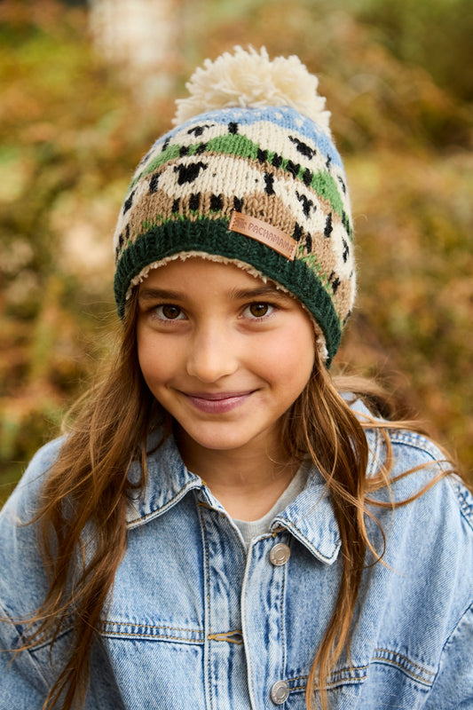 Kids Snowy Sheep Bobble Hat