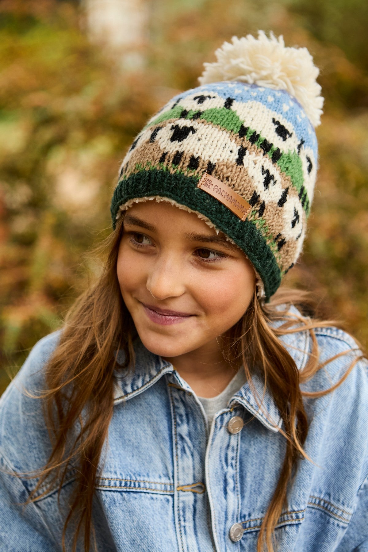 Kids Snowy Sheep Bobble Hat