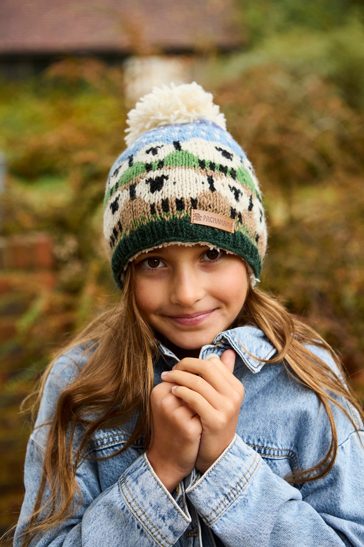 Kids Snowy Sheep Bobble Hat