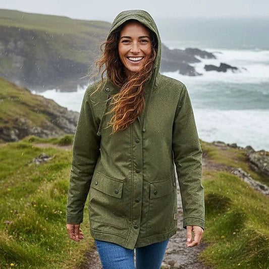 Women’s Fleece Lined Jacket in Khaki