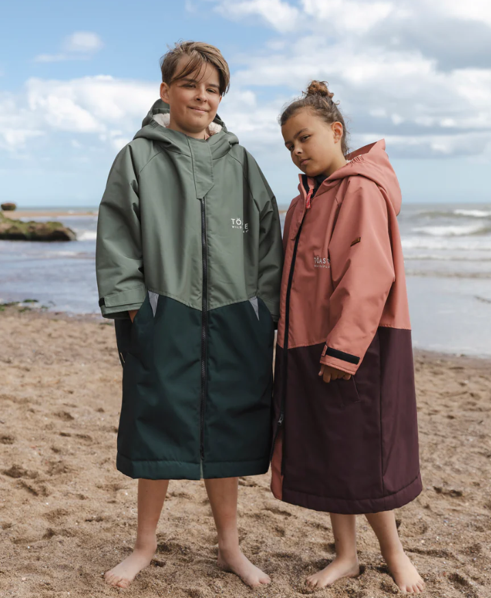 TÖASTIE Kids Waterproof Changing Robe - Rose Pink