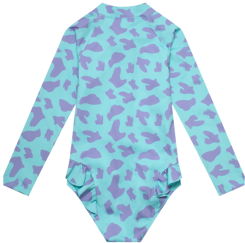 TÖASTIE UV Protector Swimsuit - Turquoise Brush Stroke