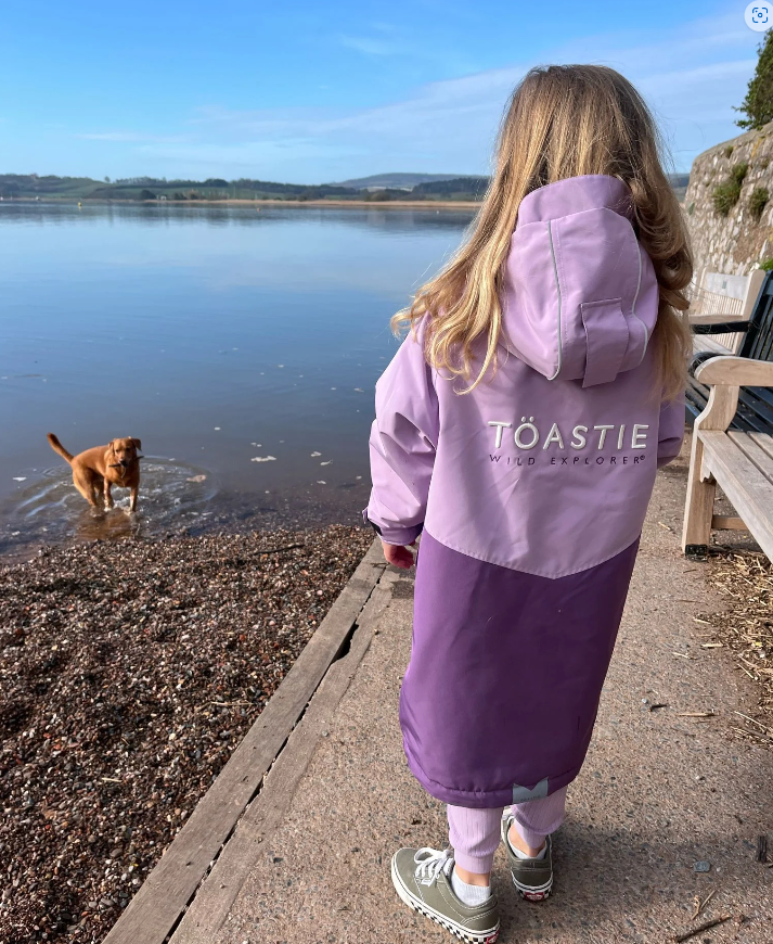 TÖASTIE Kids Waterproof Changing Robe - Lilac PRE-ORDER TODAY