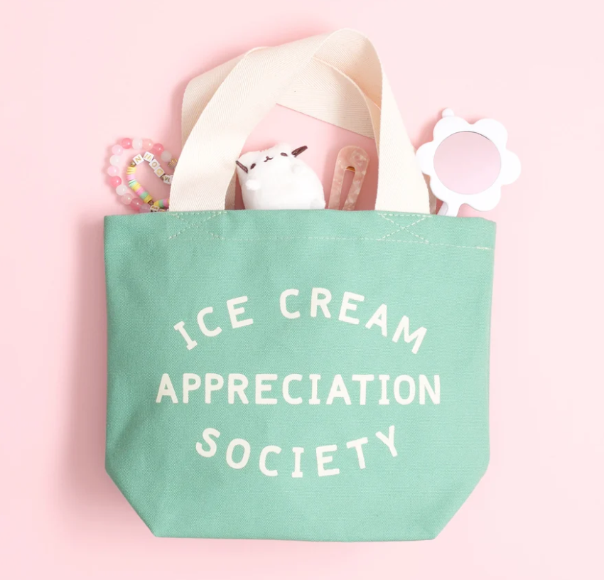Ice Cream Appreciation Society - Mini Tote Bag - Sea Glass