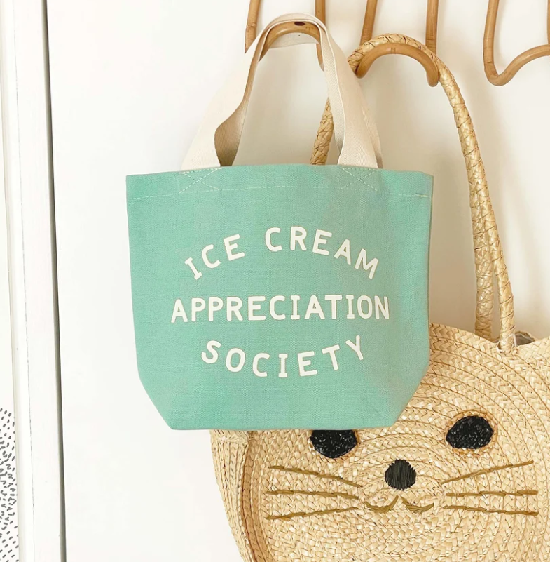 Ice Cream Appreciation Society - Mini Tote Bag - Sea Glass