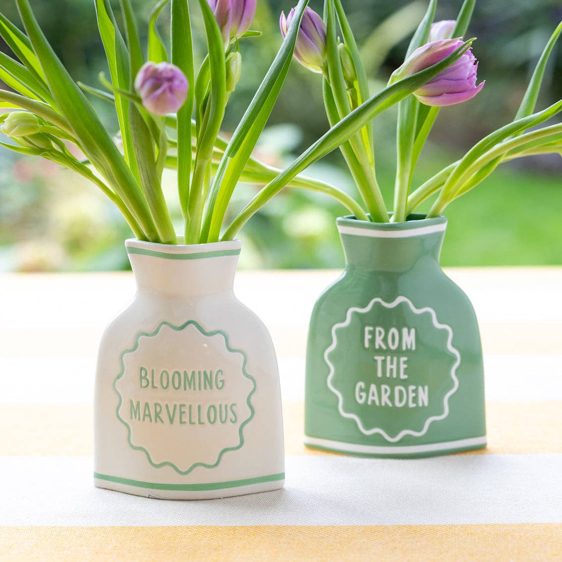 'From the Garden' Ceramic Bud Vase