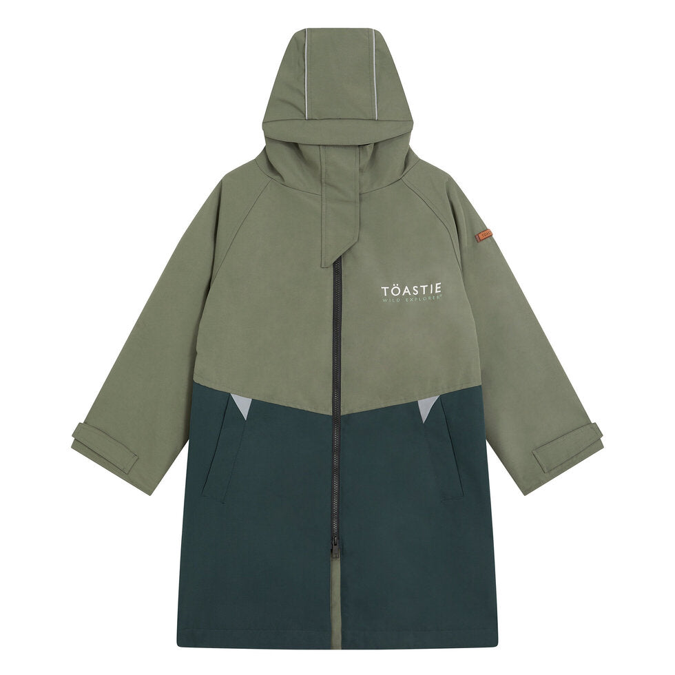 TÖASTIE Kids Waterproof Changing Robe - Antique Olive