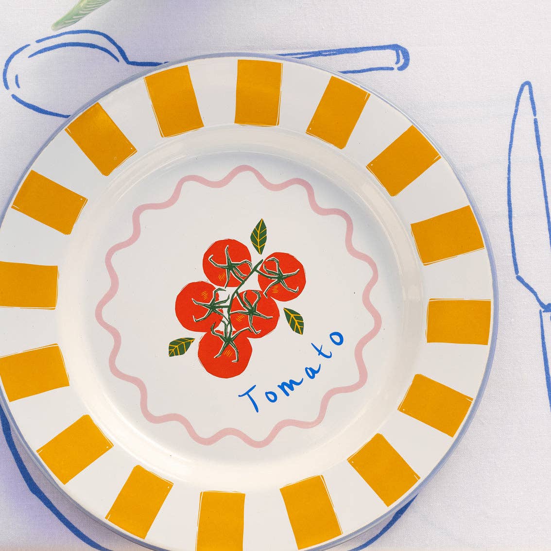 Tomato  Enamel Plate - 25cm