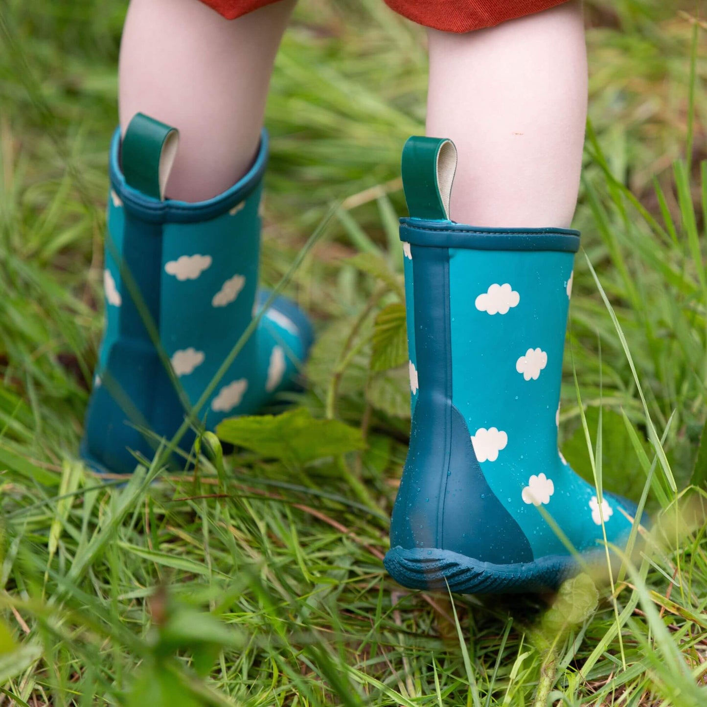 Blue Clouds Lined Classic Wellington Boots