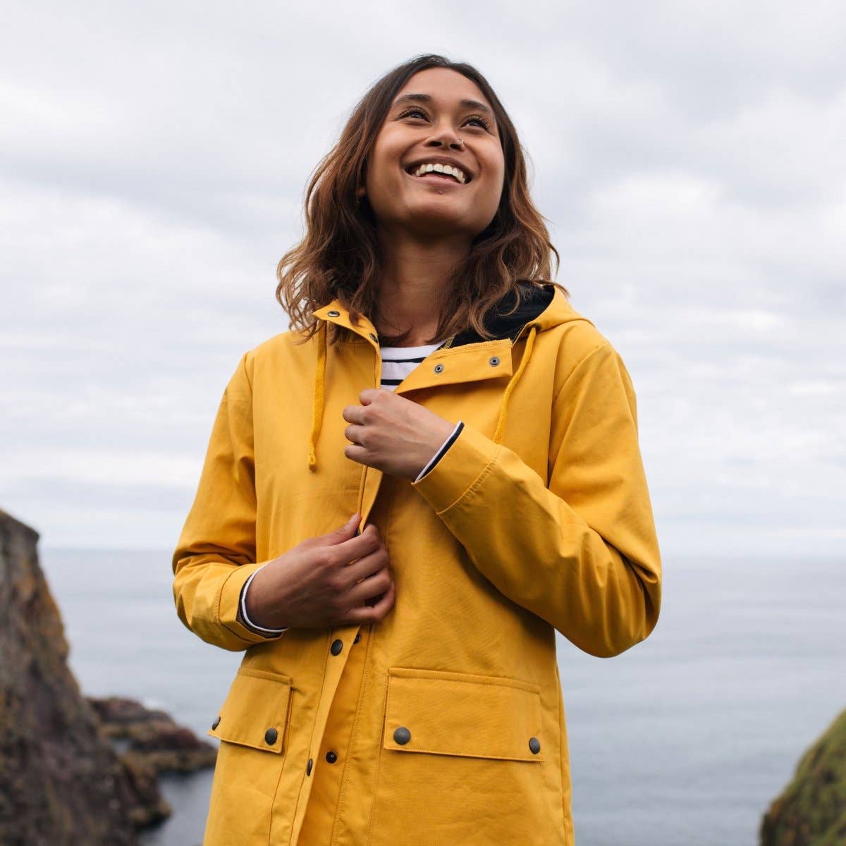 Women’s Fleece Lined Jacket in Yellow