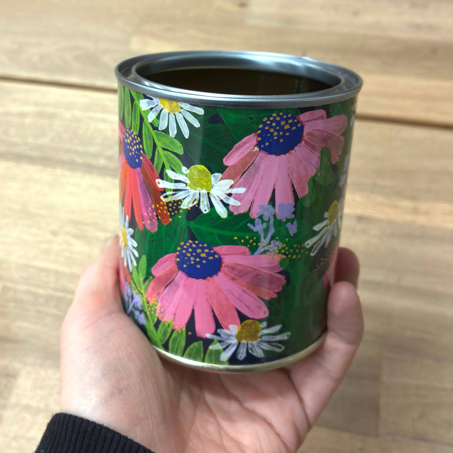 Decorative Plant Pot : Midnight Flowers
