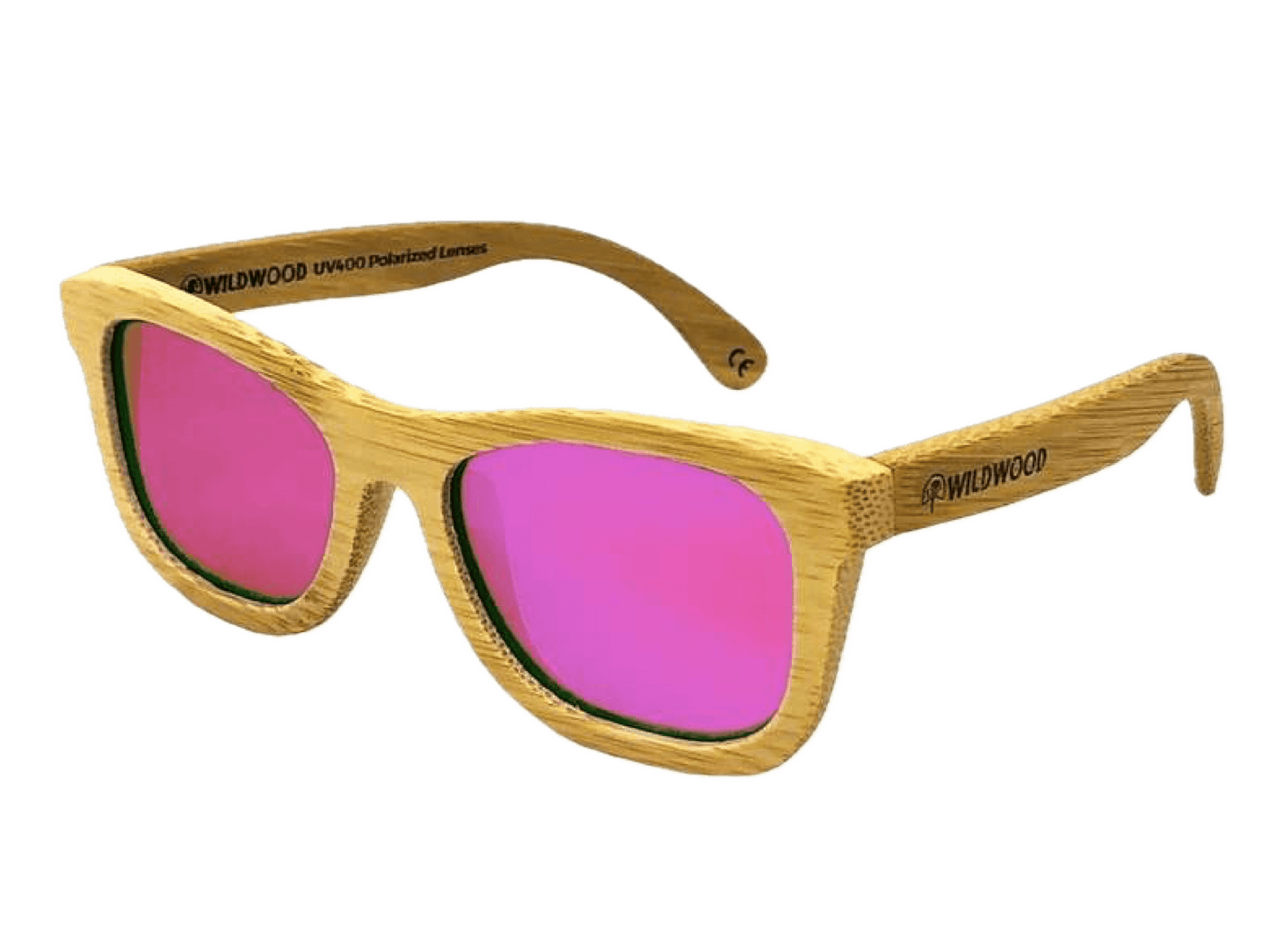 Kids Bamboo Sunglasses: Pink Mirror (6-12yrs)