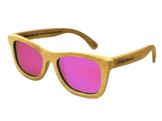 Kids Bamboo Sunglasses: Pink Mirror (6-12yrs)