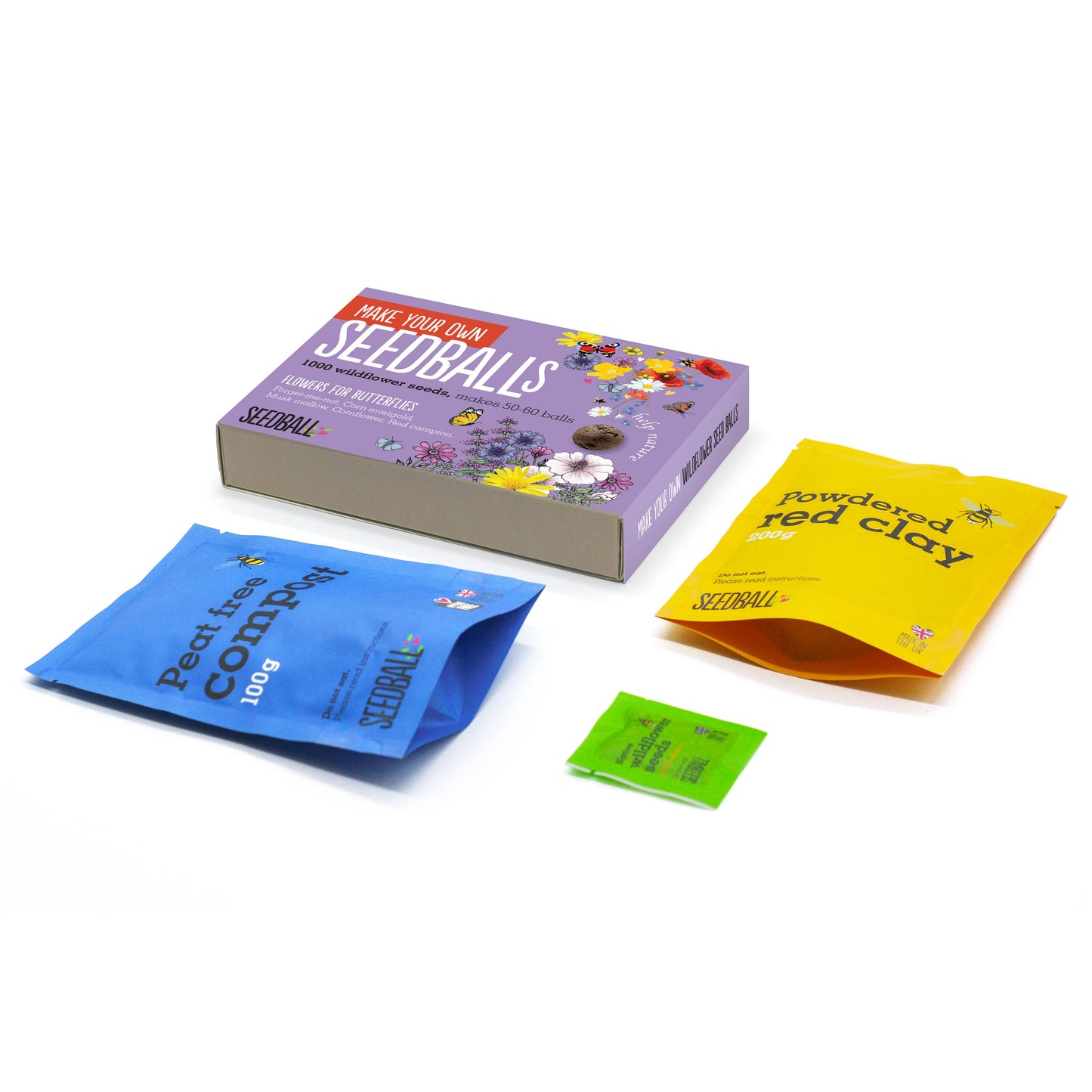 Make Your Own Seedball Kit - Flowers for Butterflies
