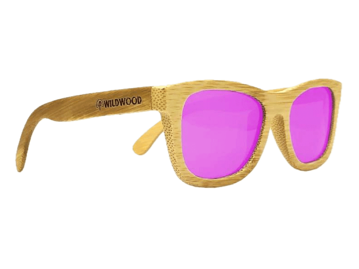 Kids Bamboo Sunglasses: Pink Mirror (6-12yrs)