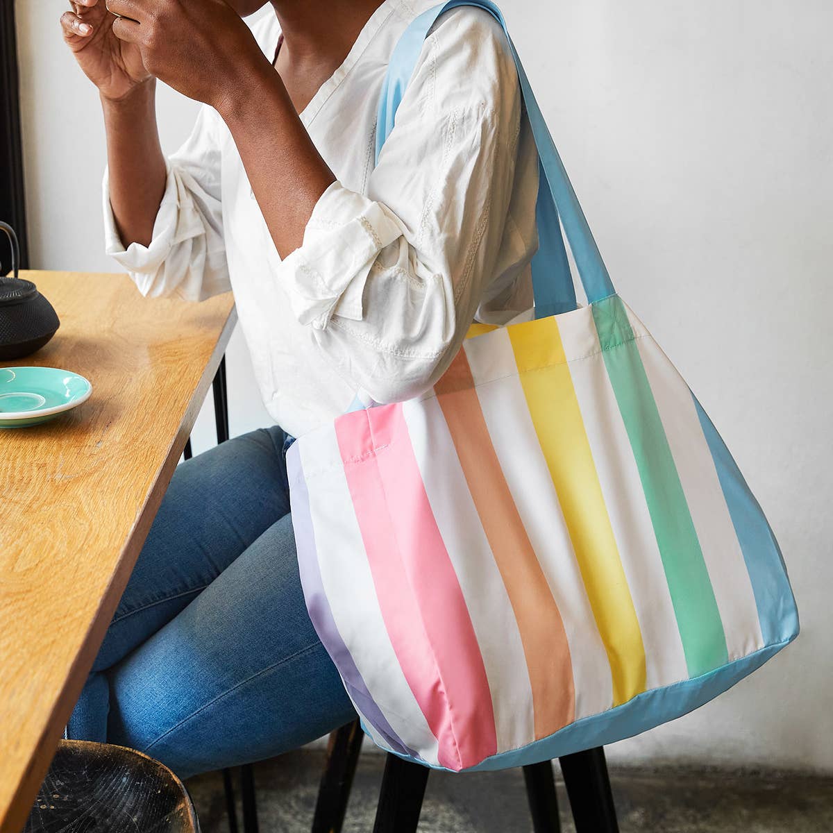 Foldaway Tote Bag - Unicorn Waves