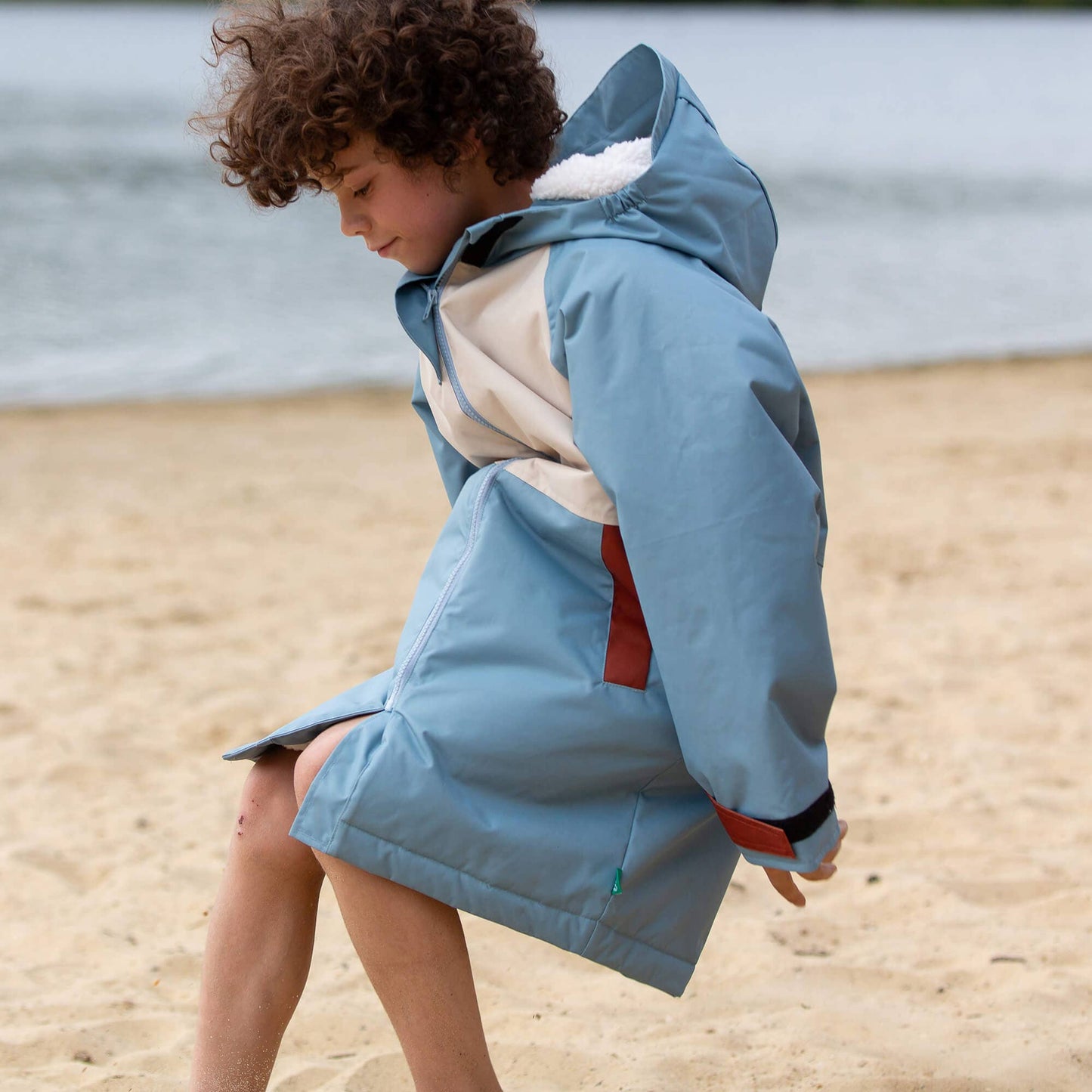Hazy Blue Waterproof Changing Robe