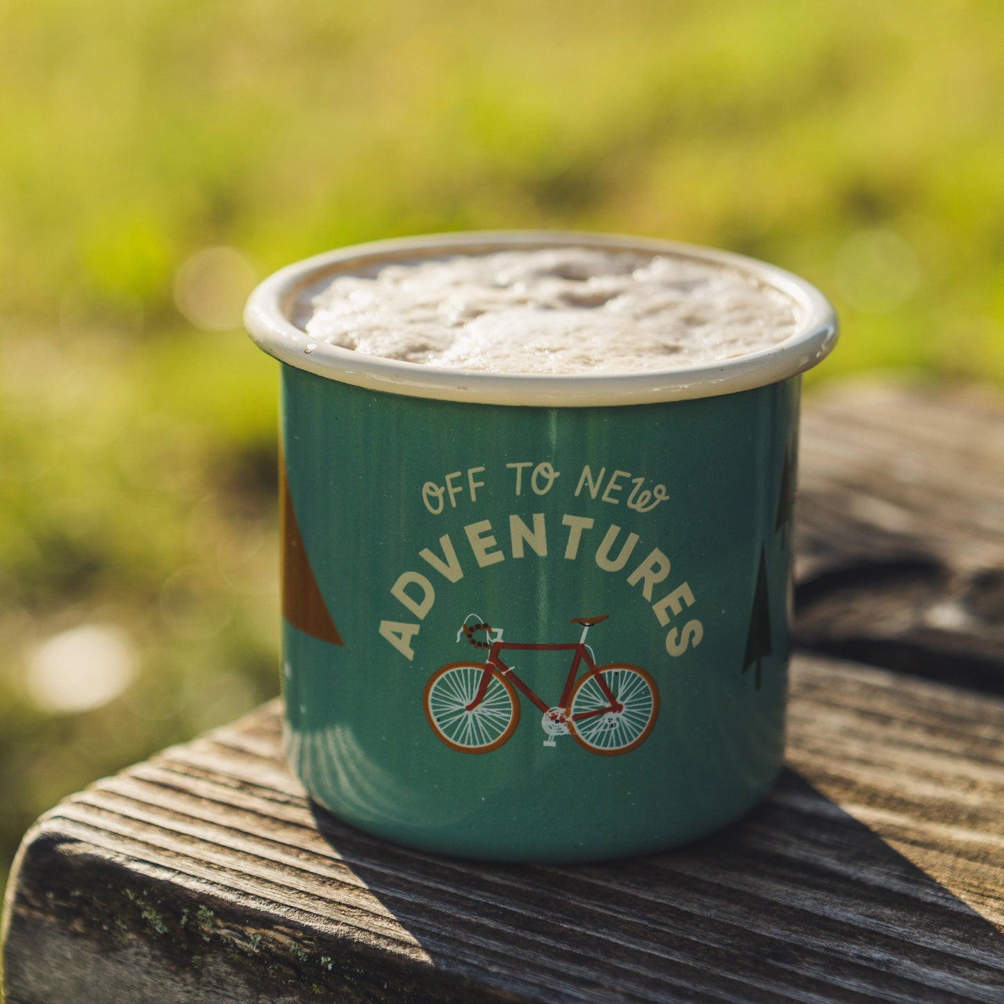 Bike Adventure Enamel Mug