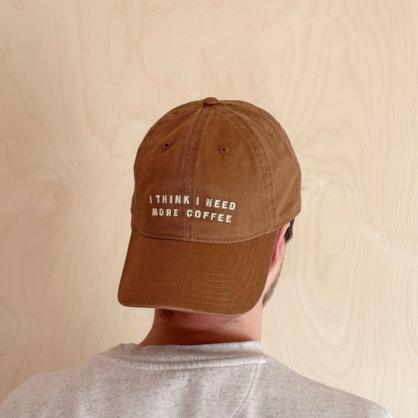 'I Think I Need More Coffee' Cotton Baseball Cap