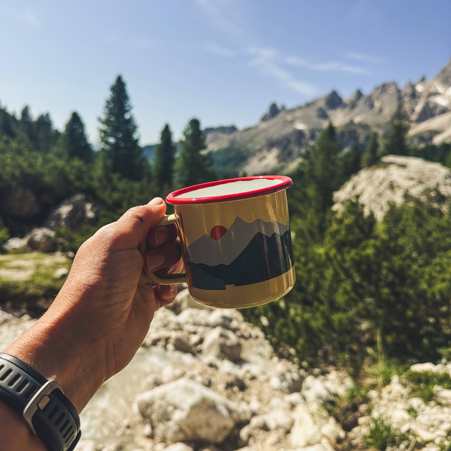 Mountains Enamel Mug