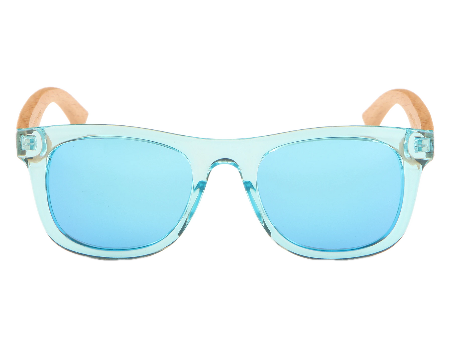 Kid's Beech Wood Sunglasses: Blue Mirror (3-9yrs)